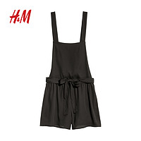 H＆M DIVIDED HM0612730 女士吊带连身短裤 黑色 36