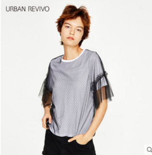 URBAN REVIVO YUR6S4ER2000 拼拼纺纱短袖