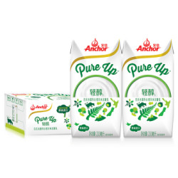 安佳进口酸奶 常温酸奶轻醇巴氏杀菌热处理风味发酵乳200ml*12整箱装 买一送一