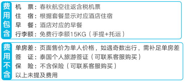 自由行:直飞往返+宿星级酒店 全国多地-泰国清迈5-6天
