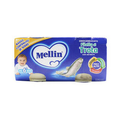 Mellin 美林 婴儿营养辅食鳟鱼泥 80g 2瓶装 *5件