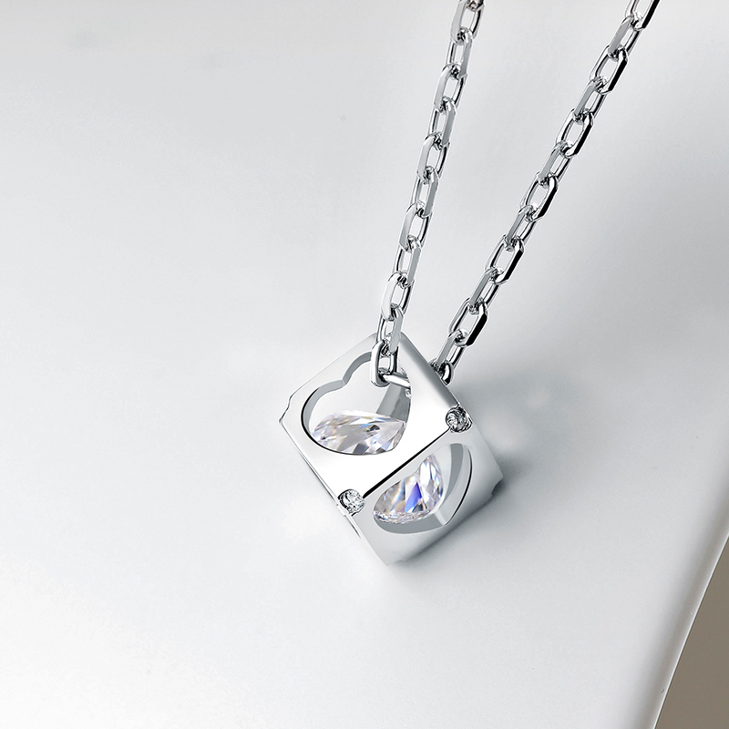 silverage银时代爱情魔方系列跳动的心纯银项链