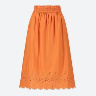UNIQLO 优衣库 408040 高腰全棉绣花裙