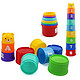 zhienb 智恩堡 婴幼儿叠叠杯组合玩具 暖色叠叠杯+彩色叠叠杯 18个装