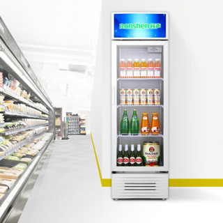  Ronshen 容声 SC-240LE 240升 冷藏立式冰柜 大容积商用冷柜 饮料饮品保鲜柜