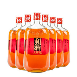 和酒 大开福 三年陈 上海老酒 黄酒 1000ml*6瓶 整箱装