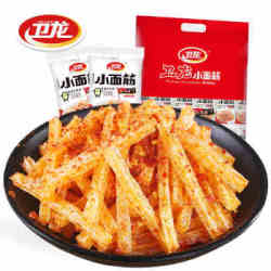 卫龙 休闲零食 小面筋香辣味辣条 怀旧零食90后特色小吃 280g/袋 约13包 *2件