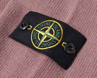 STONE ISLAND 男士立领半长开襟毛衣