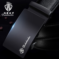 独霸保罗男士皮带真皮自动扣腰带韩版潮休闲中年青年商务牛皮裤带