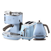 Delonghi 德龙 ECO311半自动咖啡机+CTO2003多士炉+KBO2001电水壶套装 海洋蓝