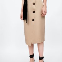 ZARA 07997701704 女士配腰带双襟裙子