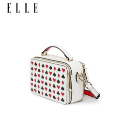ELLE女包18年春夏新款80385牛皮单肩斜挎手