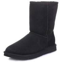 UGG 女款中筒雪地靴 黑色 37码