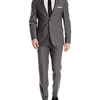 DKNY 男士修身西服套装 灰色