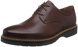  Clarks Newkirk Plain 261105818 男士生活休闲鞋 红褐色