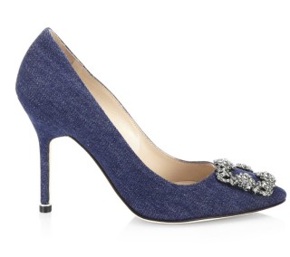 MANOLO BLAHNIK DENIM 女士牛仔高跟鞋