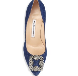 MANOLO BLAHNIK DENIM 女士牛仔高跟鞋