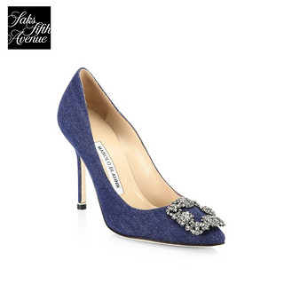 MANOLO BLAHNIK DENIM 女士牛仔高跟鞋 39