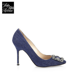 MANOLO BLAHNIK DENIM 女士牛仔高跟鞋 38