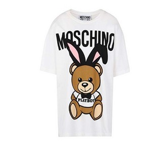 MOSCHINO&PLAYBOY合作款 女式短袖T恤 V070305401001 白色 XS