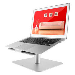 宜客乐思（ECOLUS）笔记本支架360°旋转可调节支架家居办公电脑铝合金桌面支架 银色 R12SV