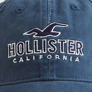 HOLLISTER 211227-2 男士刺绣斜纹布棒球帽