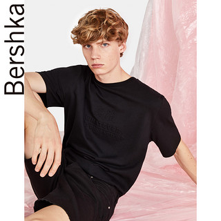 Bershka 巴适卡 03072111800 男士趣味印字T恤 S