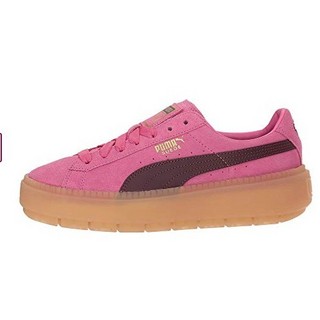 PUMA 彪马 Suede Platform Trace Block 女士厚底松糕鞋 365830 粉色