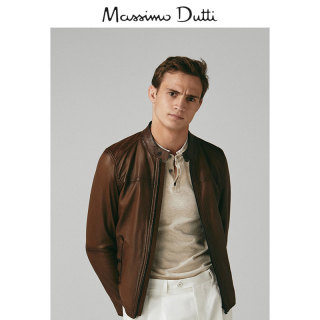 Massimo Dutti 03301101700-23 男士羊皮革夹克 L