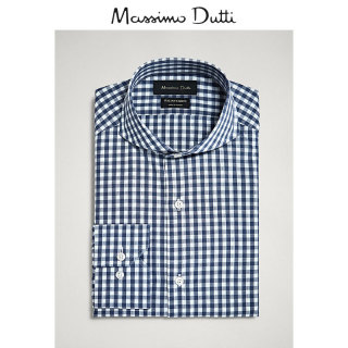Massimo Dutti 00153133400-23 男士修身格纹衬衫 39