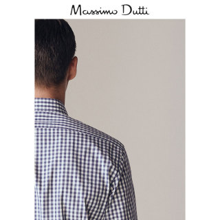Massimo Dutti 00153133400-23 男士修身格纹衬衫 39