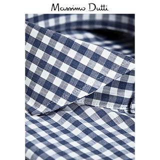 Massimo Dutti 00153133400-23 男士修身格纹衬衫 44