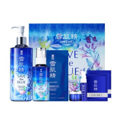 SEKKISEI 雪肌精 蓝色宣言环保限量水乳套装(化妆水450ml+乳液130ml+6件组) +凑单品 *2件 +凑单品