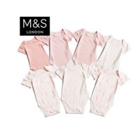 M&S 马莎 T782893 婴儿纯棉短袖连体衣