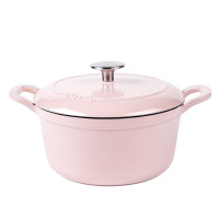 Fissler 菲仕乐 珐琅铸铁圆形锅 20cm 粉/橙色