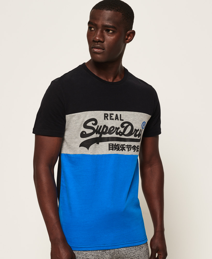 Superdry 极度干燥 男士复古Logo印花T恤