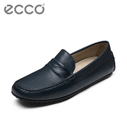 ECCO爱步男士商务休闲鞋 舒适套脚豆豆鞋 混合莫克580494
