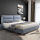 伊林雅 1.5米小户型双人浅色单床+3D床垫+1床头柜