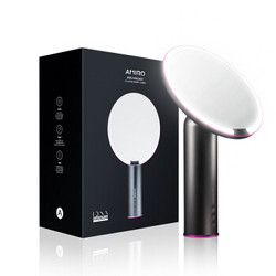 AMIRO化妆镜 智能LED美容镜日光镜 台式美妆镜 O系列小黑镜 (充电款)