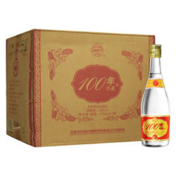 汾酒集团杏花村 100年汾藏(红)光瓶酒 清香型白酒 53度 整箱装 475ml*12瓶