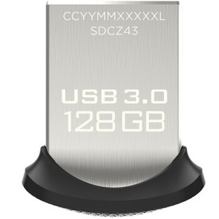 SanDisk 闪迪 CZ43 U盘 128GB USB3.0 黑色