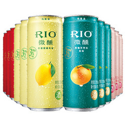 锐澳（RIO）洋酒 鸡尾酒 预调酒 微醺系列组合 330ml*12罐（微醺4种口味*3） *2件