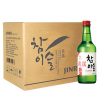 Jinro 真露 烧酒 韩国进口20.1°竹炭酒 360ml*6瓶 连包