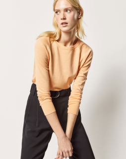 Massimo Dutti 05622580666 女士肩部细节装饰丝质针织衫