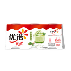 优诺 优丝 风味发酵乳 抹茶细语 酸奶酸牛奶 135g*3 *13件