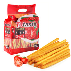 土斯(Totaste) 番茄味棒形饼干 手指形早餐饼干 磨牙棒 休闲零食蛋糕面包甜点心小吃 独立小包装320g *10件