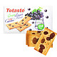 土斯（Totaste） 葡萄味夹层饼干（含葡萄果粒） 休闲零食蛋糕甜点心 实惠分享装360g *5件