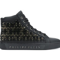 PHILIPP PLEIN 铆钉高帮板鞋