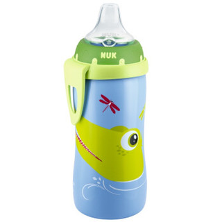 NUK 宽口径活力学饮杯（带硅胶软嘴）蓝色 300ml