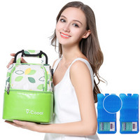 V-Coool 爱心双层吸奶器专用包母乳保鲜妈咪包背奶包便携式储奶冰包+干式蓝冰2个